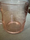 Pink Depression Glass Cream Dove Brand Peanut Butter Advertising Measuring Cup