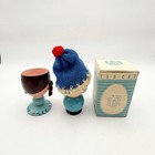 1950 s Sevi Wooden Breakfast Egg Cups Vintage Hand Painted Italy Noddy   Girl