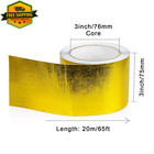 Adhesive Gold Aluminum Foil Heat Shield Tape 3in X 66ft Fiberglass Thermal