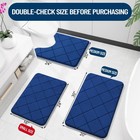 Olanly Memory Foam Bath Mat 47x32 Navy