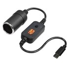 Usb C To 12v Car Cigarette Lighter Adapter Converter For Electronic Dog Device