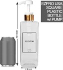 Shampoo Conditioner Body Wash Empty Pump Bottles Square Dispenser Bpa-free  4pak