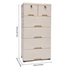 6 Drawers Dresser Tall Chest Of Drawer  Storage Organizer Closet For Bedroom