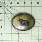 Western Horse Belt Buckle Equestrian Cowgirl Cowboy Vtg 80s W Usa         cpa164