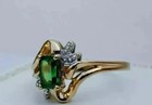 14k Yellow Gold Plated 3ct Emerald Cut Natural Emerald Vintage Engagement Ring