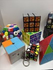 15 Pc Rubik   s Cube Lot Qiyi Icube Speed Cubes 3x3 2x2 Pyraminx Mirror Puzzle Mat
