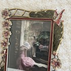 Secura Enamel Metal Flowers Butterfly Picture Frame Jeweled Floral 4x6 Photo