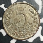 1886 Colombia 5 Centavos Lot t2460 Nice 