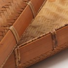 Antique Japanese Meiji Bamboo Wicker Kori Lidded Box Rare Handwoven