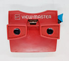 View-master - Vintage Red   White With Blue Lever - Gaf - 3-d Viewer
