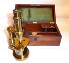 Antique Brass Microscope G oberhaeuser Et E hartnack Place Dauphine 21 Paris