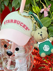 2026 Starbucks Bearista Bear Cup Strawberry Topper Baseball Cap