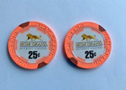 2 Mgm Grand Detroit Casino 25 Cents Poker Gaming Chips