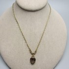 Vintage Givenchy Necklace Pendant Rhinestone Gold Tone 17 Inch