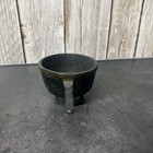 Primitive Antique 3-leg Spider Skillet Round Bottom Cast Iron Cookware