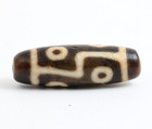 Tibetan 6 Eyes Dzi Bead Agate Amulet  Antique Vintage Hand Made In Taiwan