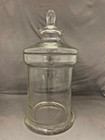 Vintage Clear Glass Apothecary Jar With Lid 11  Candy Bonbon Storage Urn Dish