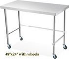 36  48  60  Stainless Steel Prep Work Table Nsf Commercial Kitchen Restaurant