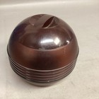 Antique 1930   s Amber Globe Tobacco Glass Humidor W  Bakelite Lid