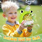 Frog Bubble Machine Toys For Kids 3-8 Years Old  Bubble Blower Maker With 2 S   