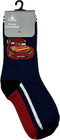 Disney Store Kids Blue Crew Cotton Stripe Pixar Cars Lightning Mcqueen Sock Sz L