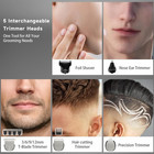 Beard Trimmer For Men Electric Razor Nose Body Face Mustache 5-in-1 Grooming Kit