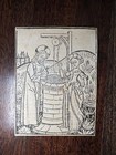 1499 Dutch Bible Woodcut     Christ   Samaritan Woman     Rare Incunabula Leaf