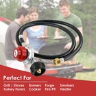 Propane 0-20 Psi Adjustable High Pressure Lp Gas Regulator W  Lpg Bbq 5ft Hose
