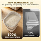20-50lbs Rice Container collapsible Food Storage Containers With Airtight Clear