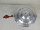 Elegant Complete 1950s Antique Sterno Chafing Dish Stand And Burner W Oak Handle