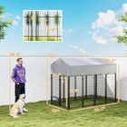  8  X 4  X 6  Outdoor Dog Kennel  Dog Kennel Outside Run With 360   Rotating Bowl