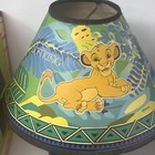 Disney  the Lion King  Rare Ceramic Lamp With Glow In The Dark Shade