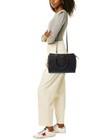New Burberry Banwell Black Leather Check Canvas Shoulder Tote Bag   1950