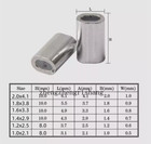 300pcs Aluminum Single Barrel Crimp Sleeves Fishing Line Tube Connector For Rigs