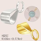 925 Sterling Silver Bails For Pendants Clasp With Open Loop jewelry Bails For   
