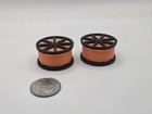 1 64 Scale Black Cable Reel With Orange Conduit Spool  2 Pack 