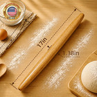 French Rolling Pin  17 Inch Solid Wood Tapered Rolling Pin For Baking  Wooden Do