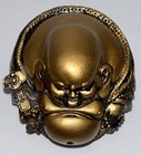 Brass Sitting Happy Buddha Laughing Buddha Hotai Feng Shui Dont Worry Be Happy