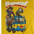 Slasher Movie Icons Horror Characters Van Graphic Print Yellow Xl T Shirt