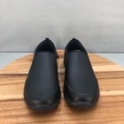 Skechers Leona Slip Resistant Work Shoes Womens 7 Black Slip On Comfort Safety
