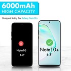 Power Bank Case For Samsung Galaxy Note 10 Plus Battery Charger Cover  6000mah