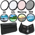 Premgear 49mm 5-in-1 Filter Kit Uv nd8 warming cpl case For Canon 50mm F1 8 Lens