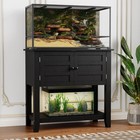 Aquarium Stand  20-29 Gallon Fish Tank Stand Cabinet With Charging Station