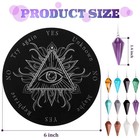 Meooeck 24 Pcs Crystal Pendulums Board Bulk Set 12 Wood Pendulum Board 6 Inches