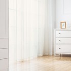 Ivory Sheer Curtains 96 Inch Length 2 Panels Set