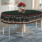 Christmas Tablecloth Winter Holiday Table Cloth Washable Christmas Tree Table   
