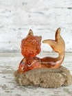 Vintage Florida Lucite Orange Mermaid Handmade Souvenir 