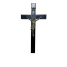 Vintage Wooden   Metal Wall Crucifix Nuns Convent Jesus Cross 12  Religious