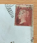 1860 s  Queen Victoria   One Penny Red Postal  Cover Plate 71