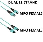 Panduit Om4 Mpo To Mpo 24 Fiber  2x12  15m Trunk Cable Lszh Fzuyl7e7eaam015